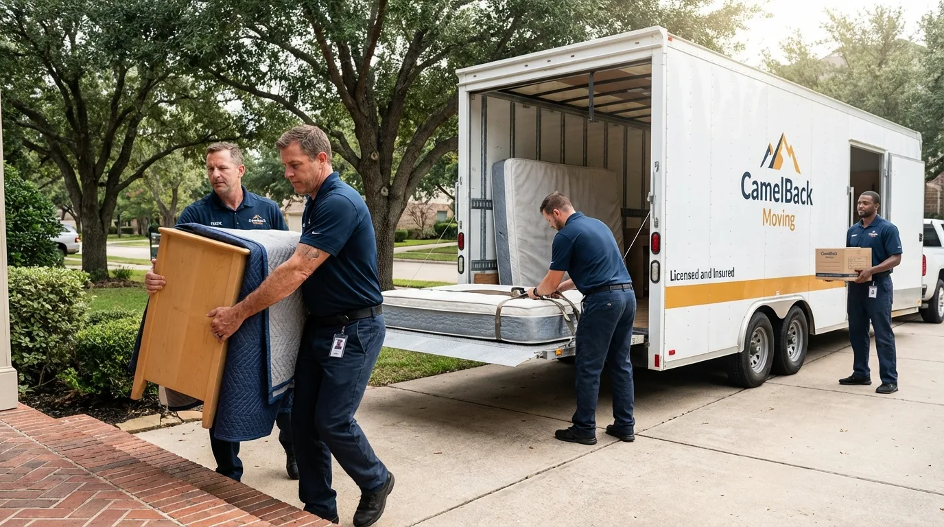 Crew loading residential truck for cross-state move from Citronelle, AL
